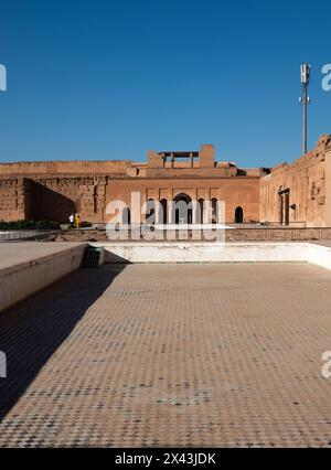 Marrakech Maroc, 16.11.2024. Belle vue sur le mur El Badi Palace, Marrakech, Maroc, Afrique du Nord, Afrique Banque D'Images