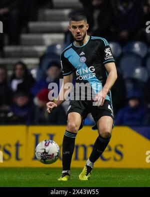 Preston, Royaume-Uni. 29 avril 2024. Conor Coady de Leicester City lors du match du Sky Bet Championship Preston North End vs Leicester City à Deepdale, Preston, Royaume-Uni, 29 avril 2024 (photo par Steve Flynn/News images) à Preston, Royaume-Uni le 29/04/2024. (Photo par Steve Flynn/News images/SIPA USA) crédit : SIPA USA/Alamy Live News Banque D'Images