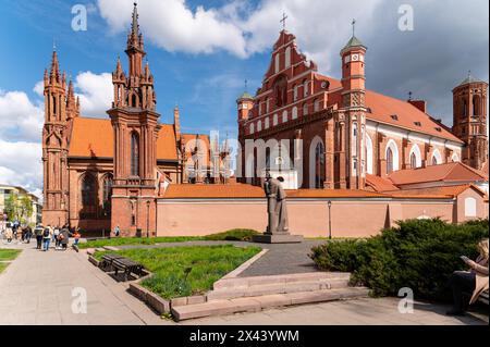 L'Église Sainte-Anne, Vilnius, Lituanie Banque D'Images