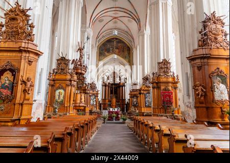 À l'intérieur de l'église Sainte-Anne, Vilnius, Lituanie Banque D'Images