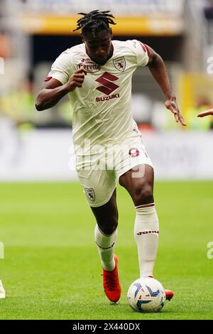 Milan, Italie. 28 avril 2024. Pendant le match de football Serie A entre l'Inter et Torino au stade San Siro, Italie du Nord - dimanche 28 avril 2024. Sport - Soccer . (Photo de Spada/LaPresse) crédit : LaPresse/Alamy Live News Banque D'Images