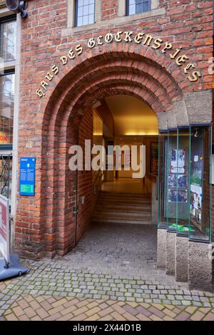 Maison du Glockenspiel dans la Boettcherstrasse à Brême, ville hanséatique, État de Brême, Allemagne Banque D'Images