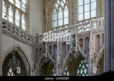 Église abbatiale monastère bénédictin Abbaye de Saint-Riquier, département de la somme, région hauts-de-France, France Banque D'Images