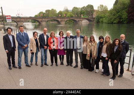 Torino, Italie. 30 avril 2024. Gianna Pentenero durante cond i candidati di Lista Civica Pentenero Presidente a Torino, Italia - Martedì 30 aprile 2024 - Gianna Pentenero avec les candidats de Lista Civica Pentenero Presidente à Turin, Italie - mardi 30 avril 2024 (photo Matteo SECCI/LaPresse) crédit : LaPresse/Alamy Live News Banque D'Images