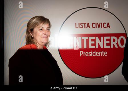 Torino, Italie. 30 avril 2024. Gianna Pentenero durante la presentazione ufficiale di Lista Civica Pentenero Presidente a Torino, Italia - Martedì 30 aprile 2024 - Gianna Pentenero lors de la présentation officielle de Lista Civica Pentenero Presidente à Turin, Italie - mardi 30 avril 2024 (photo Matteo SECCI/LaPresse) crédit : LaPresse/Alamy Live News Banque D'Images