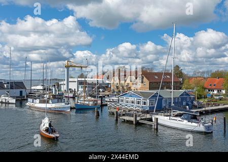 Bateaux, voilier, port, Arnis, la plus petite ville d'Allemagne, Schlei, Schleswig-Holstein, Allemagne Banque D'Images