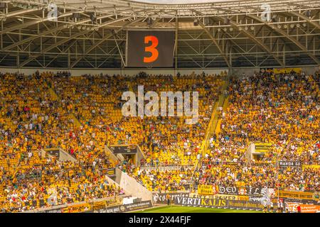 Gluecksgas-Stadion, stade de football Dynamo Dresde, Dresde, Saxe, Allemagne Banque D'Images