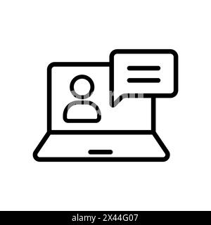 Icône vectorielle de contour des avis de l'utilisateur Illustration de Vecteur