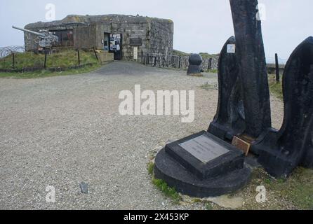 Camaret-sur-mer, France - 5 avril 2024 : Musée commémoratif de la bataille de l'Atlantique. Seconde Guerre mondiale. Botte en U allemande. Jour nuageux. Mise au point sélective Banque D'Images