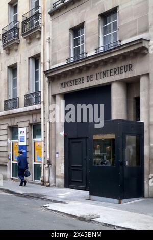 Paris, France - 05 octobre 2017 : extérieur du Ministère de l'intérieur dans le 8ème arrondissement de Paris. En France est Banque D'Images