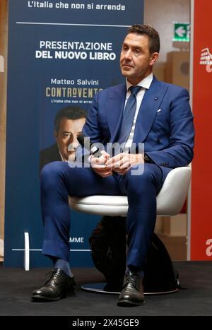 Rome, Italie. 30 avril 2024. Rome, présentation du livre de Matteo Salvini 'Controvento' photo : général Roberto Vannacci crédit : Agence photo indépendante/Alamy Live News Banque D'Images