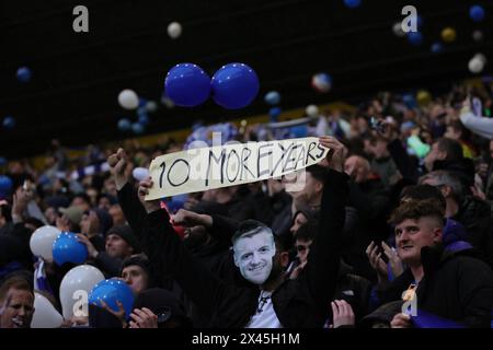 Preston le lundi 29 avril 2024. Les fans de Leicester City lors du Sky Bet Championship match entre Preston North End et Leicester City à Deepdale, Preston le lundi 29 avril 2024. (Photo : James Holyoak | mi News) crédit : MI News & Sport /Alamy Live News Banque D'Images