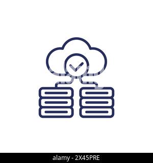 icône de ligne d'infrastructure avec un cloud Illustration de Vecteur