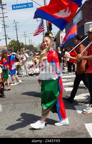 Défilé et Festival du nouvel an cambodgien 2024 à Cambodia Town, long Beach, CA, États-Unis Banque D'Images