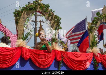 Défilé et Festival du nouvel an cambodgien 2024 à Cambodia Town, long Beach, CA, États-Unis Banque D'Images
