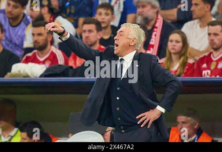 Munich, Allemagne. 30 avril 2024. Carlo Ancelotti, entraîneur du Real Madrid dans le match de demi-finale FC BAYERN MUENCHEN - REAL MADRID de football UEFA Champions League dans la saison 2023/2024 à Munich, le 30 avril 2024. Halbfinale, FCB, Muenchen photographe : ddp images/STAR-images crédit : ddp Media GmbH/Alamy Live News Banque D'Images