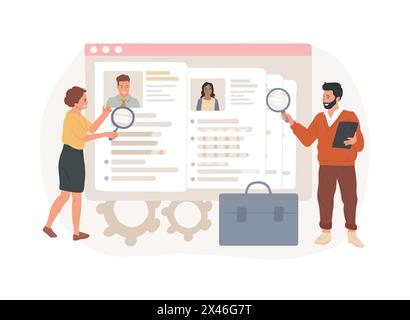 Employés recherchés illustration vectorielle de concept isolé. Illustration de Vecteur