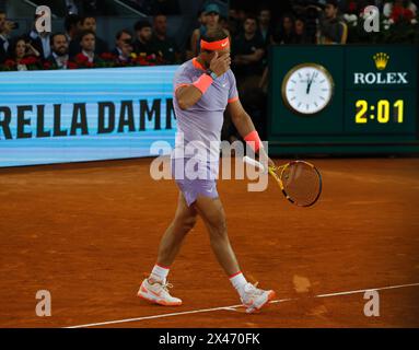 Madrid, Espagne. 30 avril 2024. Rafael Nadal (SPA) vs Jiri Lehecka (RCH) lors du Mutua Madrid Open Masters Series Madrid 2024 à Madrid le mardi 30 avril 2024 900/cordon Press Credit : CORDON Press/Alamy Live News Banque D'Images