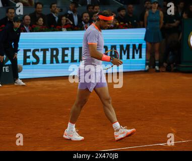 Madrid, Espagne. 30 avril 2024. Rafael Nadal (SPA) vs Jiri Lehecka (RCH) lors du Mutua Madrid Open Masters Series Madrid 2024 à Madrid le mardi 30 avril 2024 900/cordon Press Credit : CORDON Press/Alamy Live News Banque D'Images