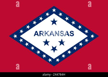 Illustration de fond du drapeau de l'État de l'Arkansas Banque D'Images