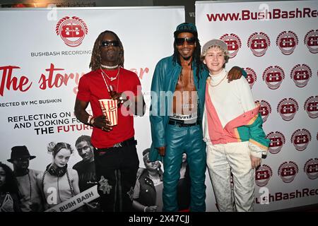 LONDRES, ANGLETERRE - AVRIL 30 : MC Bushkins et ses invités assistent à la soirée d'ouverture de « The Story So Far » au Genesis Cinema | Mile End, Londres, Royaume-Uni. Crédit : Voir Li/Picture Capital/Alamy Live News Banque D'Images