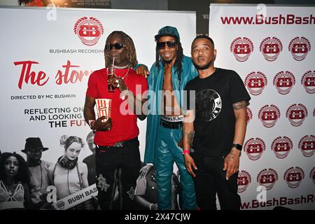 LONDRES, ANGLETERRE - AVRIL 30 : MC Bushkins et ses invités assistent à la soirée d'ouverture de « The Story So Far » au Genesis Cinema | Mile End, Londres, Royaume-Uni. Crédit : Voir Li/Picture Capital/Alamy Live News Banque D'Images