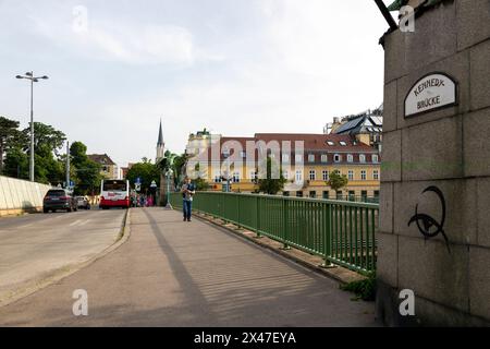 Vienne, Autriche - 22 juin 2023 : pont Kennedy à Vienne Banque D'Images