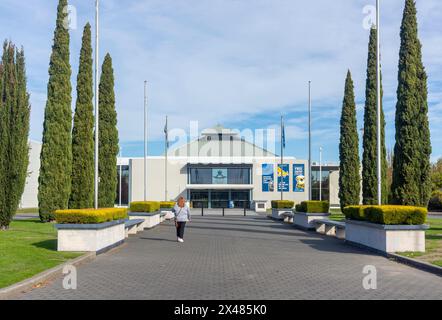 Entrée au Musée de l'Armée de l'Air de Nouvelle-Zélande, Harvard Avenue, Wigram, Christchurch (Ōtautahi), Canterbury, nouvelle-Zélande Banque D'Images