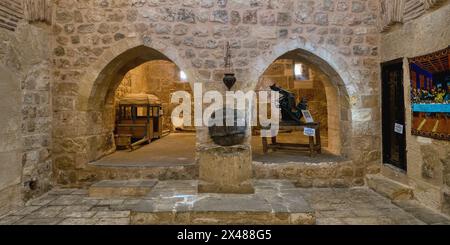 Monastère de Saint Ananias connu sous le nom de Deyrulzafaran ou monastère du safran, Musée, Mardin, Turquie Banque D'Images