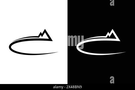 Modèle de logo Minimalist Hill Illustration de Vecteur