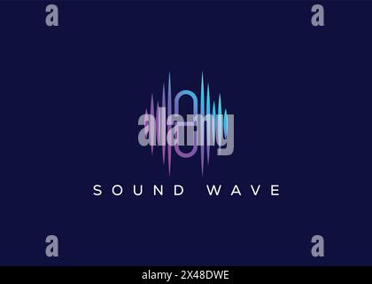 Lettre minimaliste Z Sound Wave logo vectoriel. Logo Modern Sound Wave. Logo Z Music Illustration de Vecteur