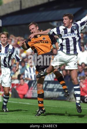 West Bromwich Albion v Wolverhampton Wanderers aux Hawthorns 15/9/96 2-4 Mark venus et Andy Hunt Banque D'Images