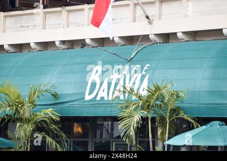 Café Batavia ou Batavia café, qui est construit à partir de colonial hollandais. Jakarta, Indonésie, 1er mai 2024 Banque D'Images