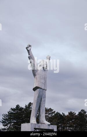 Le monument à Stjepan Filipovic à Valjevo, Serbie. Il était un partisan communiste yougoslave capturé et exécuté en 1942 à Valjevo. Le monument rep Banque D'Images
