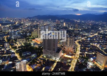 Voir la ville de Georgetown sur l'île de Penang en Malaisie Asie du Sud-est Banque D'Images