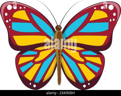 Un papillon coloré Illustration de Vecteur