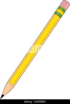 Un crayon jaune Illustration de Vecteur