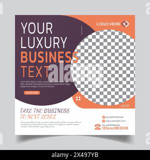 Corporate Business Facebook Post Template et publicité numérique pour Instagram Illustration de Vecteur