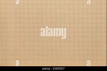 Maillage en bois marron avec texture d'arrière-plan de trous gros plan. Banque D'Images