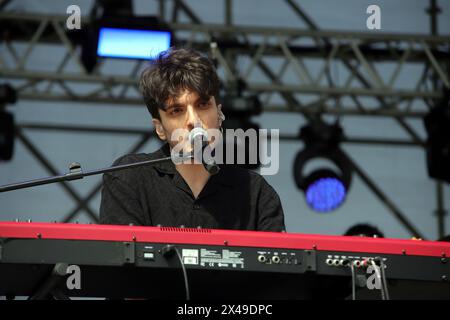 Taranto, Italie. 01 mai 2024. Parco Archeologico delle Mura Greche, Tarente, Italie, 01 mai 2024, Cristiano Cosa. Pendant le Concerto Primo Maggio a Taranto - Music concert Credit : Live Media Publishing Group/Alamy Live News Banque D'Images