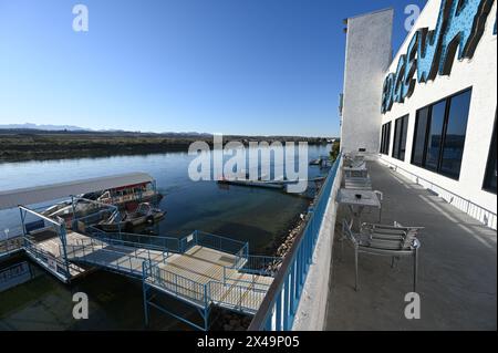 Fleuve Colorado vue depuis l'hôtel Edgewater à Laughlin, Nevada Banque D'Images