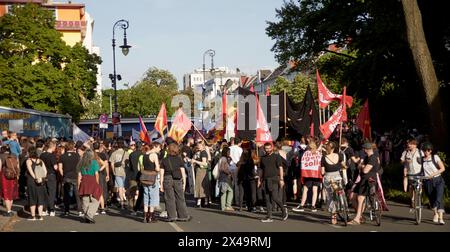 Revolutionäre 1. Manifestation de mai, Berlin, Südstern, palestine libre, *** manifestation du jour de mai révolutionnaire, Berlin, Südstern, palestine libre, Handelmann Banque D'Images