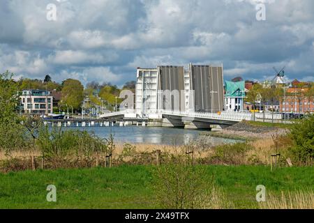 Pont Open Balance, Kappeln, Schlei, Schleswig-Holstein, Allemagne Banque D'Images