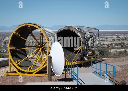 Un moteur de fusée F-1 exposé au Musée d'histoire de l'espace à Alamogordo au Nouveau-Mexique Banque D'Images