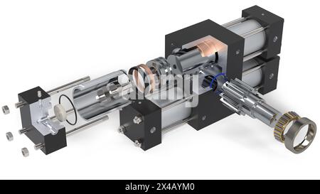 Actionneur rotatif hydraulique Banque D'Images