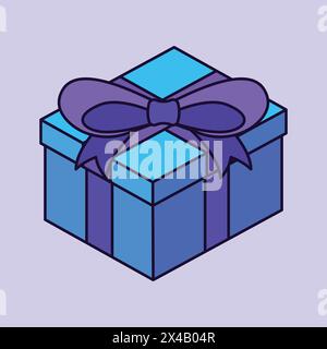 Icône de vecteur de cadeau de fête d'anniversaire. Icône cadeau de fête et cadeau. Icône de boîte cadeau fête Illustration de Vecteur