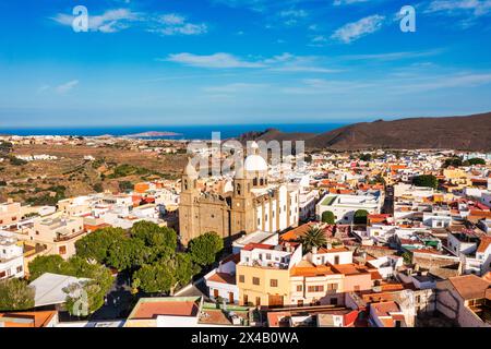 Ville d'Aguimes à Gran Canaria, Îles Canaries, Espagne. Centre historique d'Aguimes (Gran Canaria). Rue traditionnelle typique des îles Canaries. Colo Banque D'Images