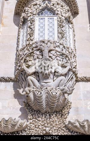 Portugal, Sintra. Le Parc et le Palais National de Pena, un site du patrimoine mondial de l'UNESCO. Banque D'Images