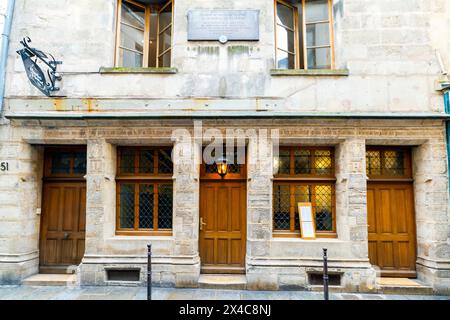 La maison de Nicolas Flamel, située au 51 rue de Montmorency dans le 3ème arrondissement de Paris. France. Il a été achevé en 1407, comme il est inscrit Banque D'Images