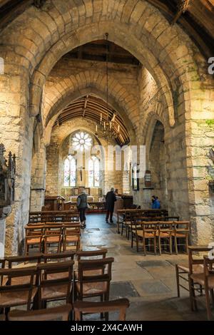 Église St Michael & All Angels sur le château St Michael's Mount, Marazion, Penzance, Cornouailles, Angleterre, Royaume-Uni Banque D'Images